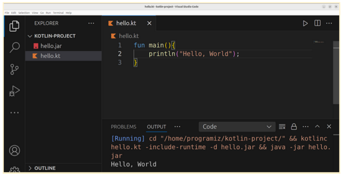 Run Kotlin Program on Ubuntu with VS Code Run Kotlin Program on Ubuntu with VS Code