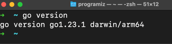 Go Installation Verification for Mac Go Installation Verification for Mac