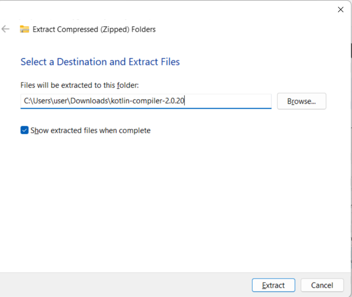 Extract the Downloaded Zip File Extract the Downloaded Zip File
