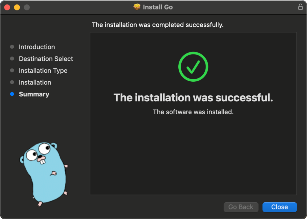 Go Installation Successful Go Installation Successful