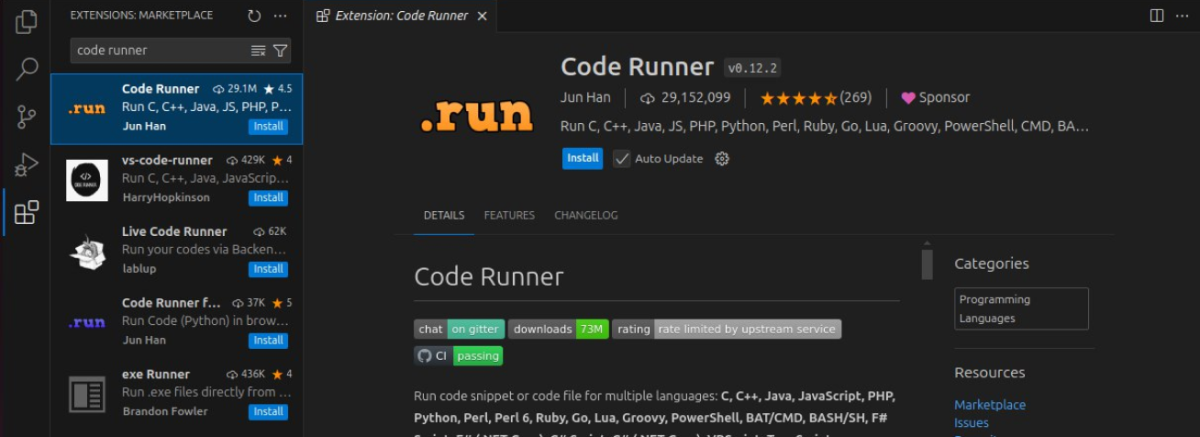 Code Runner Extension in VS Code Code Runner Extension in VS Code