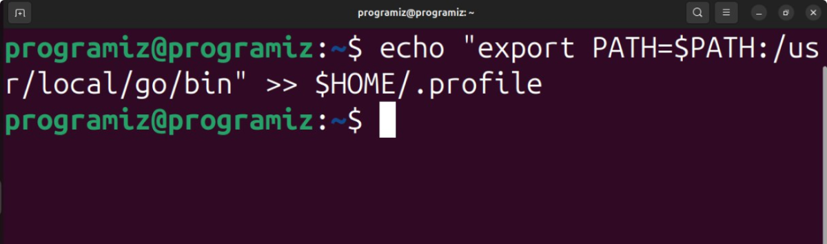 Set Environment Variable for Go Ubuntu Set Environment Variable for Go Ubuntu