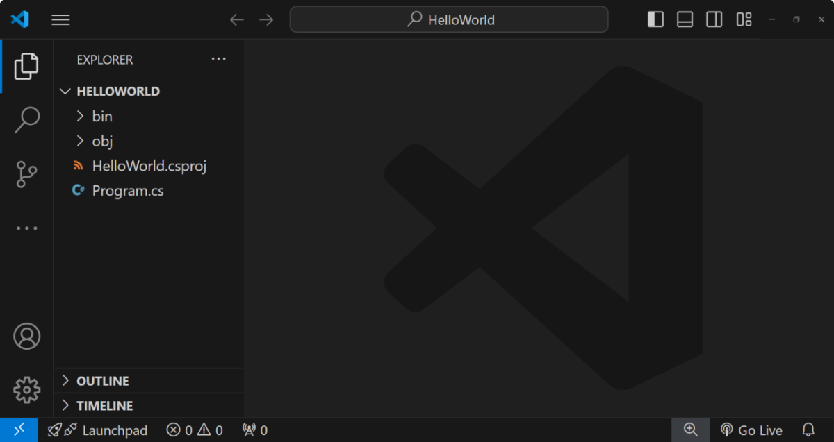 HelloWorld Console Project HelloWorld Console Project