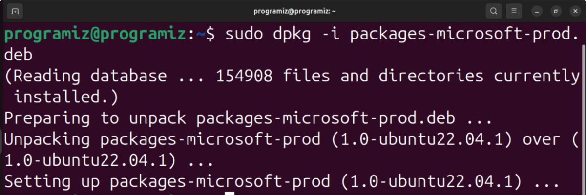 Install MS packages on Ubuntu Install MS packages on Ubuntu