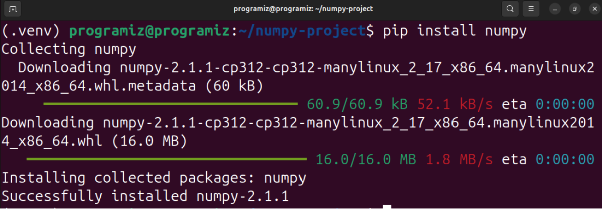 Install NumPy in Ubuntu Install NumPy in Ubuntu