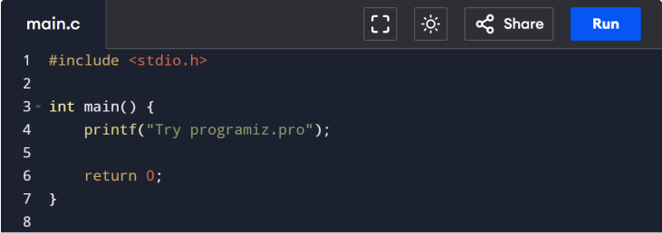 Online C Compiler Online C Compiler