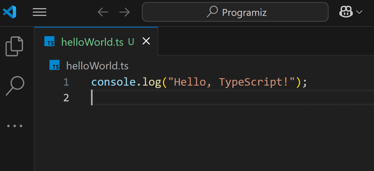 First TypeScript Program First TypeScript Program